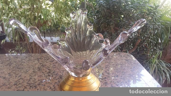 Antig&uuml;edades: antiguo centro de mesa de cristal - Foto 1