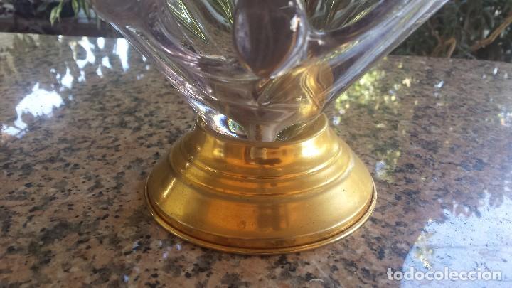Antig&uuml;edades: antiguo centro de mesa de cristal - Foto 3