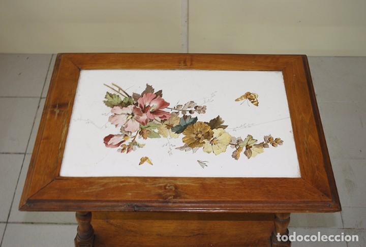 Antig&uuml;edades: MESA ANTIGUA CON ENCIMERA DE AZULEJOS - Foto 5