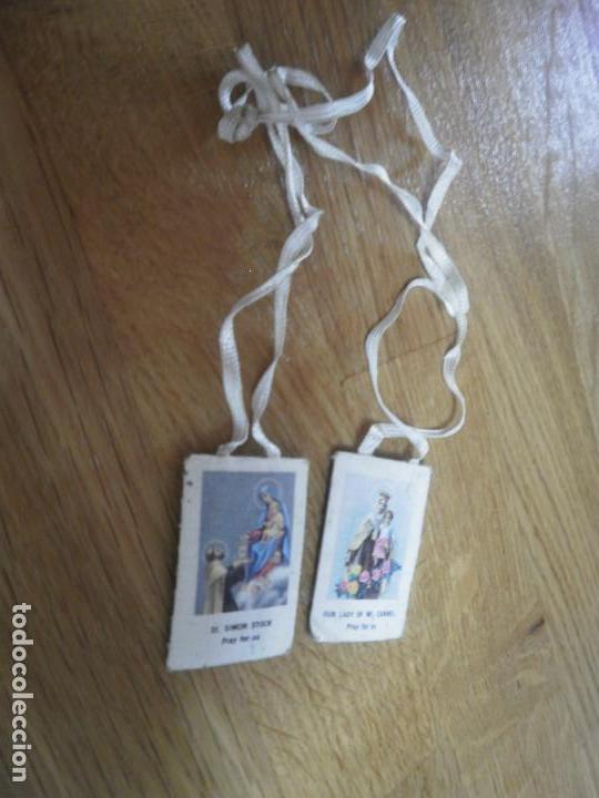 Antig&uuml;edades: Escapulario Virgen del Carmen - Foto 2