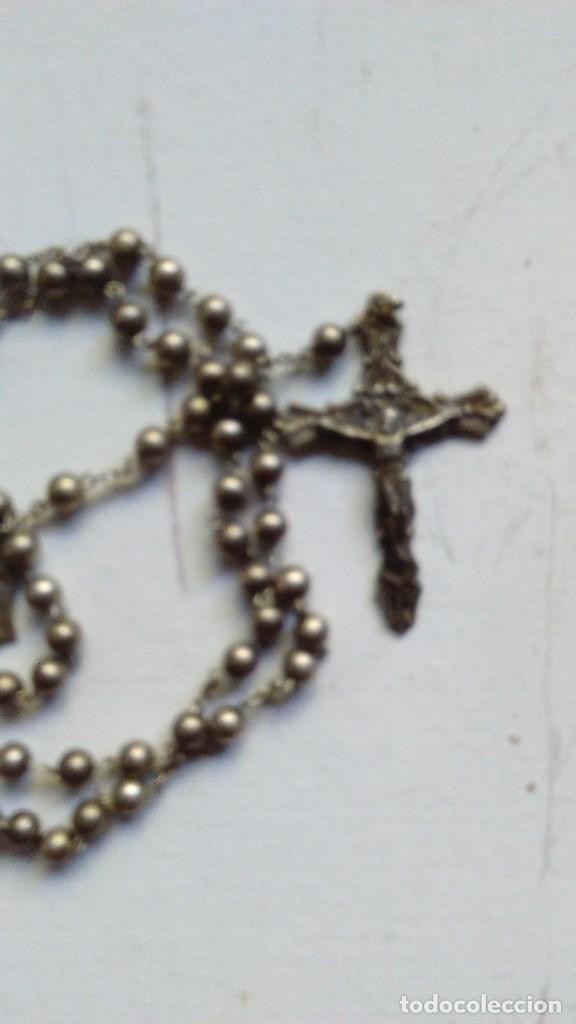 Antig&uuml;edades: Rosario de plata de cinco misterios - Foto 1