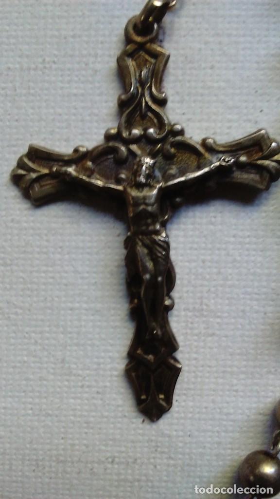 Antig&uuml;edades: Rosario de plata de cinco misterios - Foto 3
