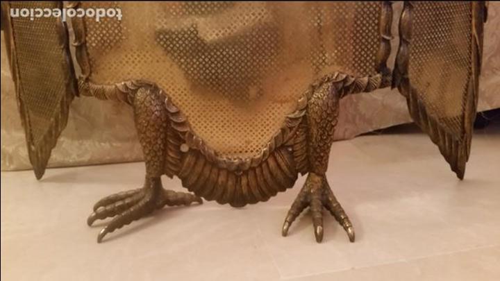 Antig&uuml;edades: MORILLOS Y SALVACHISPAS CHIMENEA BRONCE - Foto 3