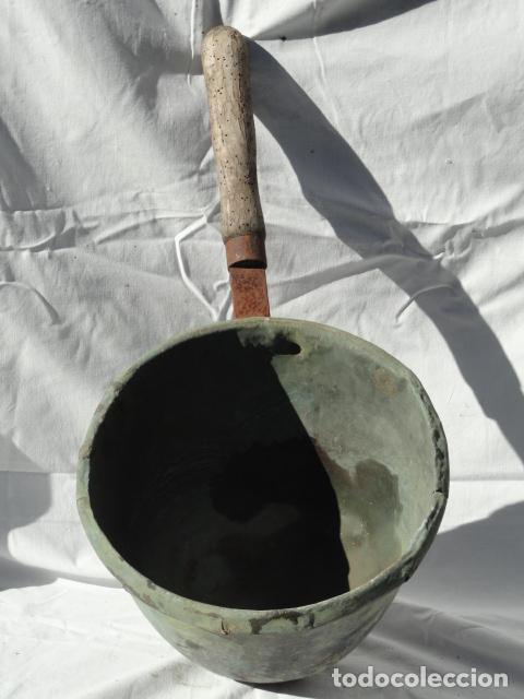 Antig&uuml;edades: ANTIGUO CAZO CHOCOLATERO DE COBRE. - Foto 3