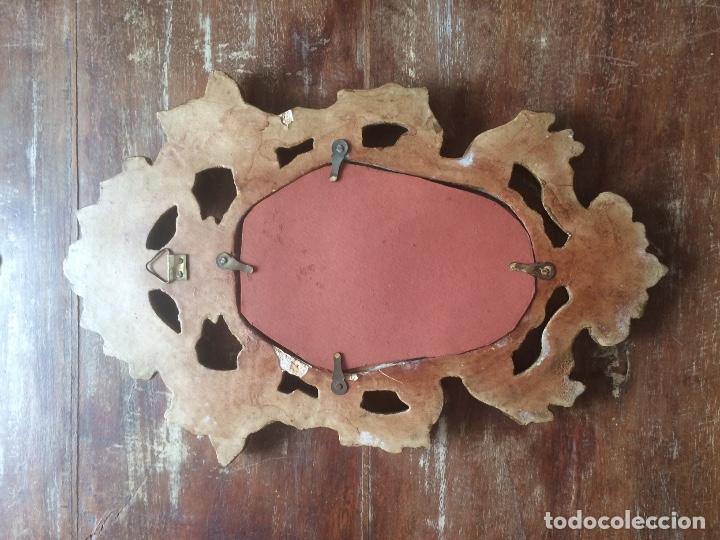 Antig&uuml;edades: Antigua Cornucopia con espejo al oro fino - Foto 2