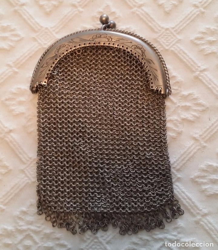 Antig&uuml;edades: Antiguo bolso monedero de malla - Foto 2