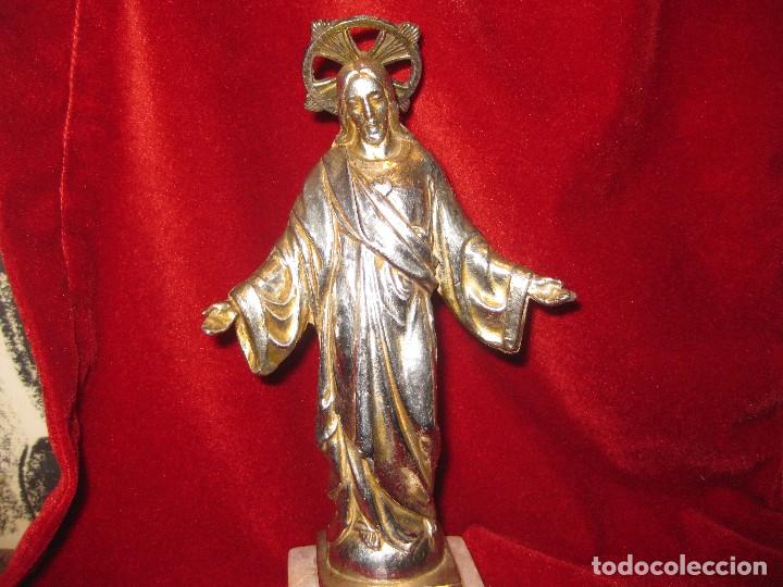 Antig&uuml;edades: Sagrado Corazon de Jes&uacute;s de calamina - Foto 3