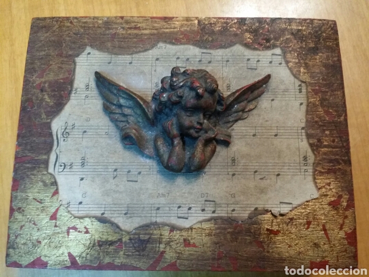 Antig&uuml;edades: PRECIOSA CAJA DE MADERA CON QUERUB&Iacute;N - Foto 1