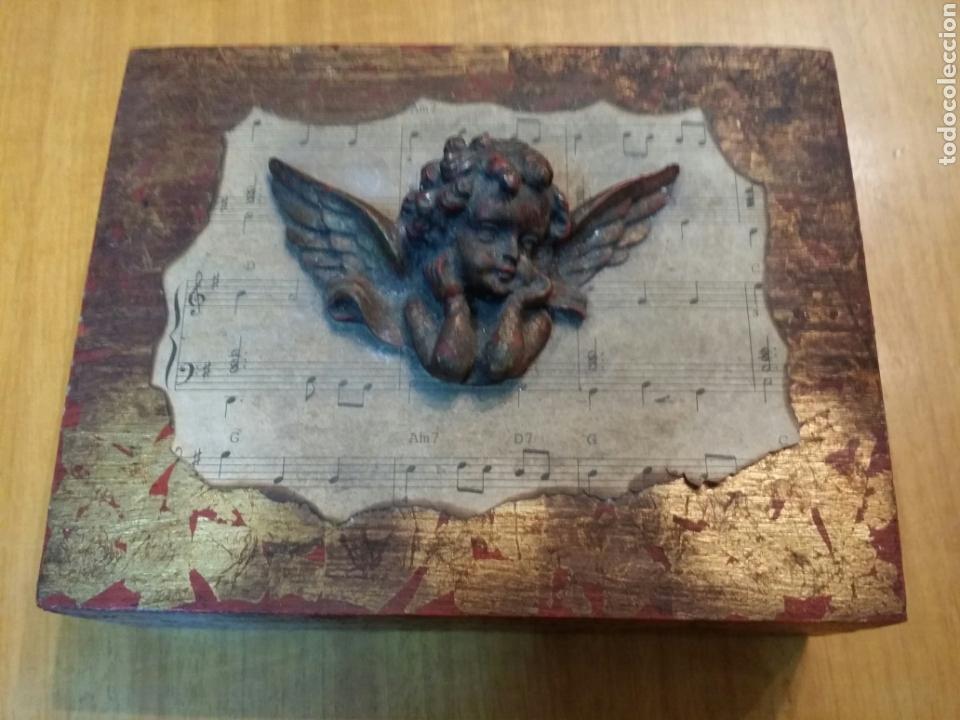 Antig&uuml;edades: PRECIOSA CAJA DE MADERA CON QUERUB&Iacute;N - Foto 4