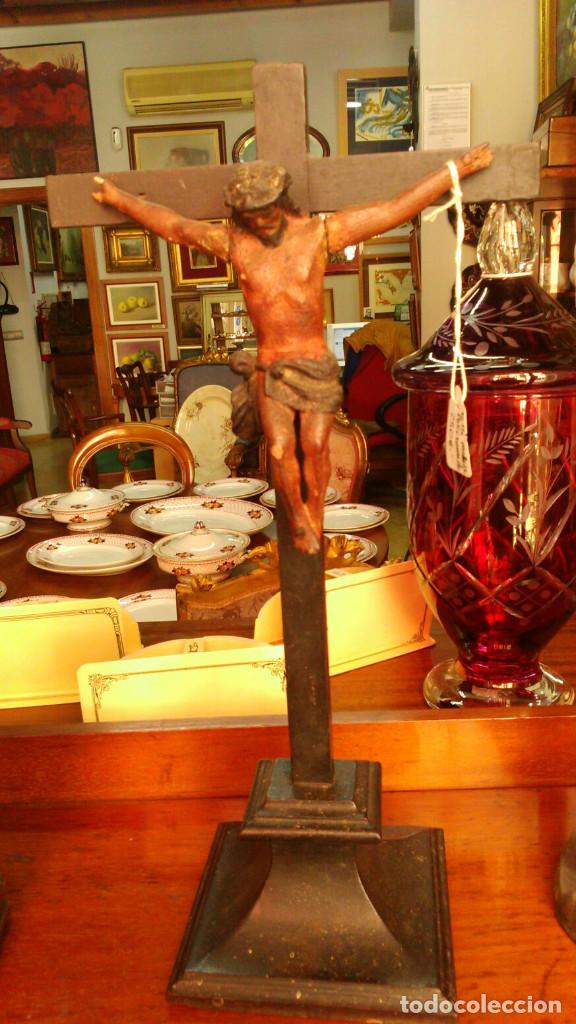 Antig&uuml;edades: Talla de madera policromada S.XVII - Foto 1