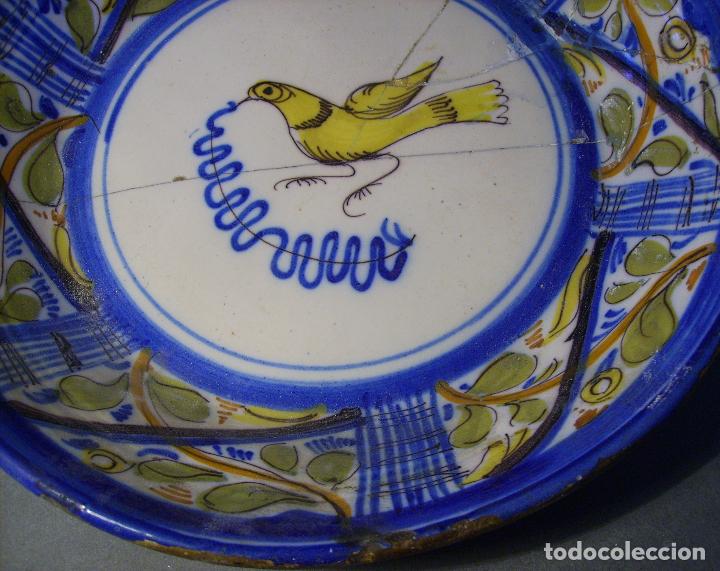 Antig&uuml;edades: PLATO  CER&Aacute;MICA  DE  MANISES  XIX - Foto 6