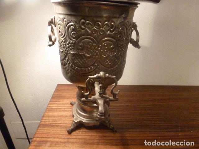 Antig&uuml;edades: SAMOVAR TETERA PLATEADO DE GRAN TAMA&Ntilde;O - Foto 1