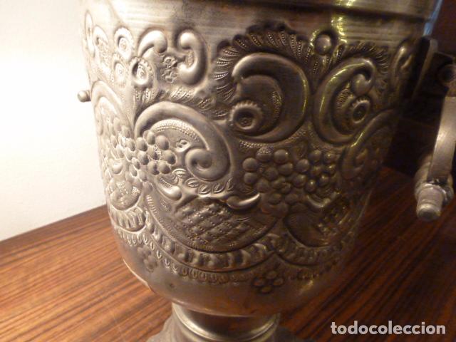 Antig&uuml;edades: SAMOVAR TETERA PLATEADO DE GRAN TAMA&Ntilde;O - Foto 4