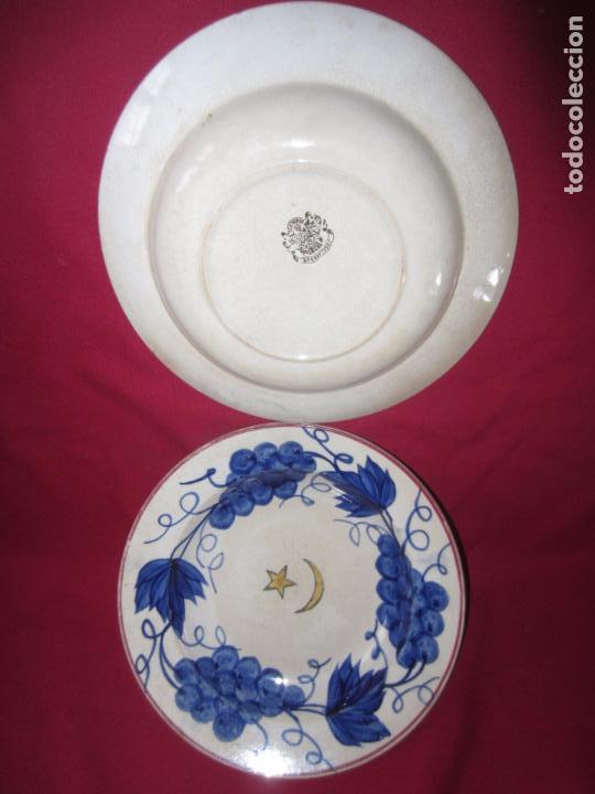 Antig&uuml;edades: PAREJA DE PLATOS FRANCESES - Foto 2