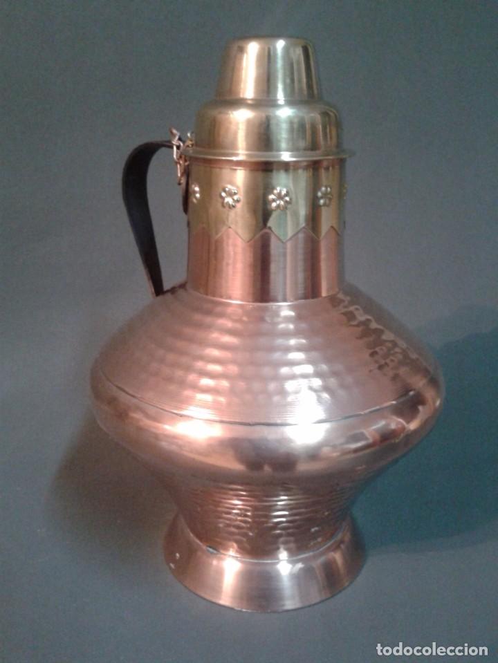 Antig&uuml;edades: RECIPIENTE DE COBRE Y LAT&Oacute;N - Foto 1