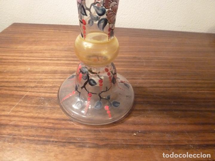 Antig&uuml;edades: JARRON DE CRISTAL PINTADO - Foto 3