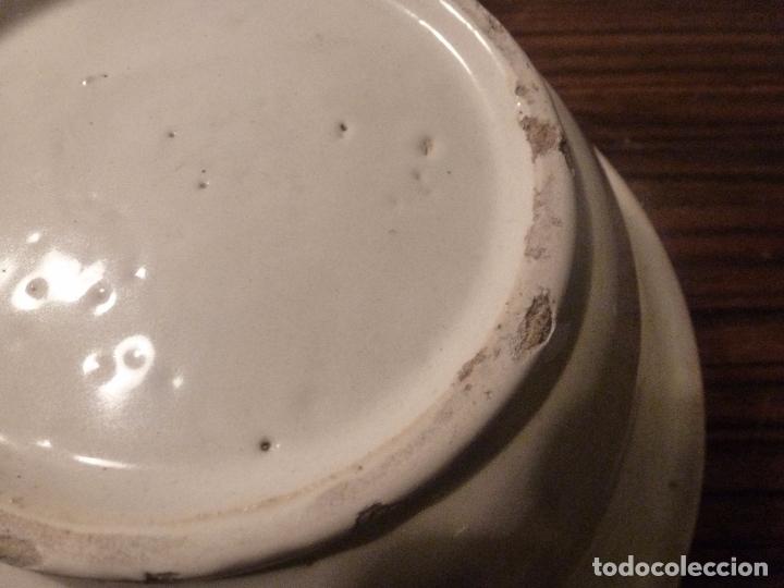 Antig&uuml;edades: CUENCO CENTRO DE CERAMICA BLANCA - Foto 2