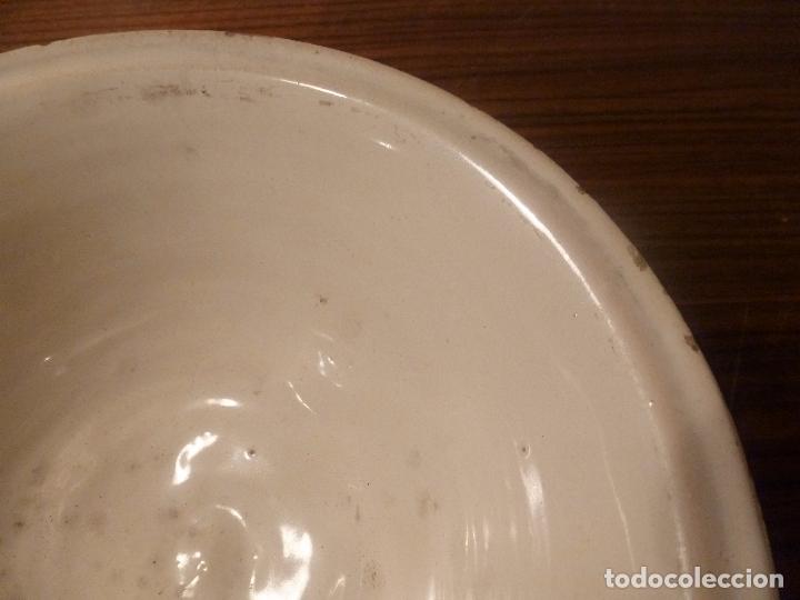 Antig&uuml;edades: CUENCO CENTRO DE CERAMICA BLANCA - Foto 4