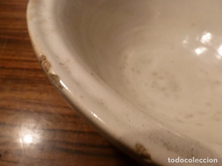 Antig&uuml;edades: CUENCO CENTRO DE CERAMICA BLANCA - Foto 5