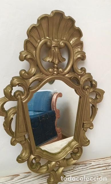 Antig&uuml;edades: ESPEJO MARCO DE ESCAYOLA CON CORNUCOPIA 55 X 37 CMS - Foto 4