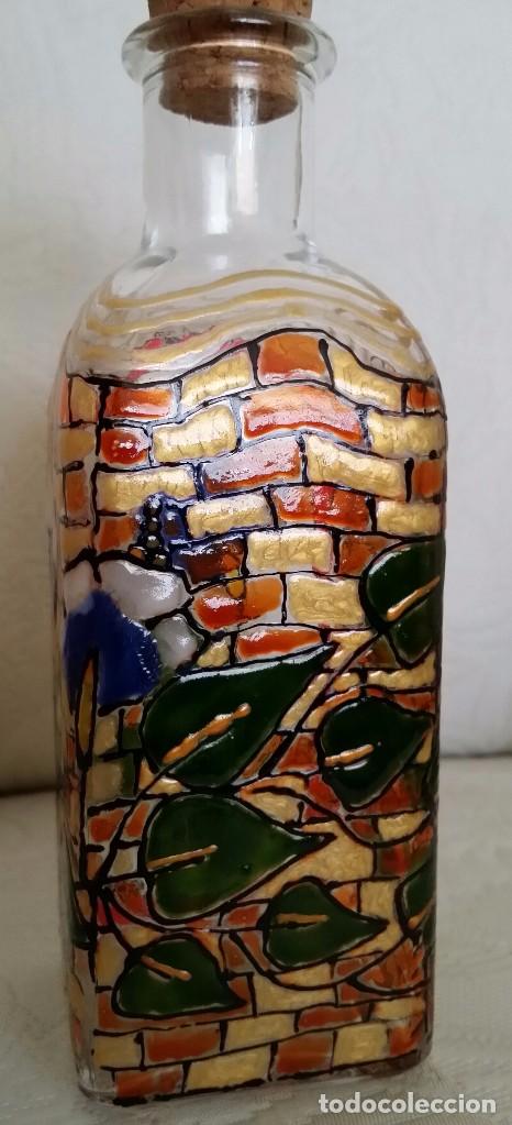 Antig&uuml;edades: BOTELLA ESMALTADA DE CRISTAL USA - Foto 3