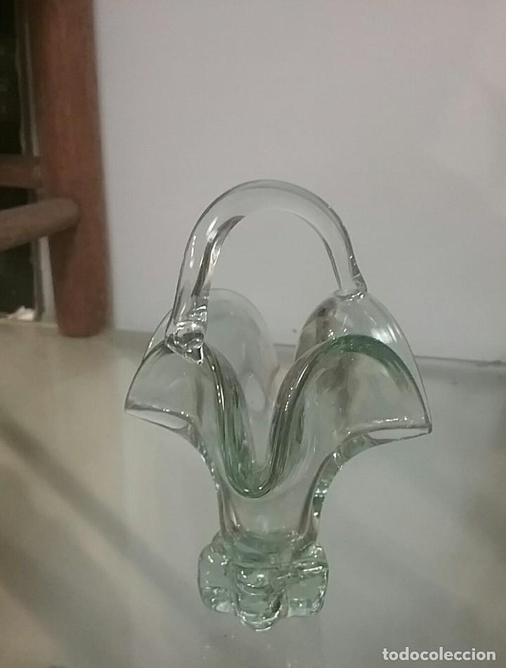 Antig&uuml;edades: CESTITO CRISTAL GRUESO - Foto 1