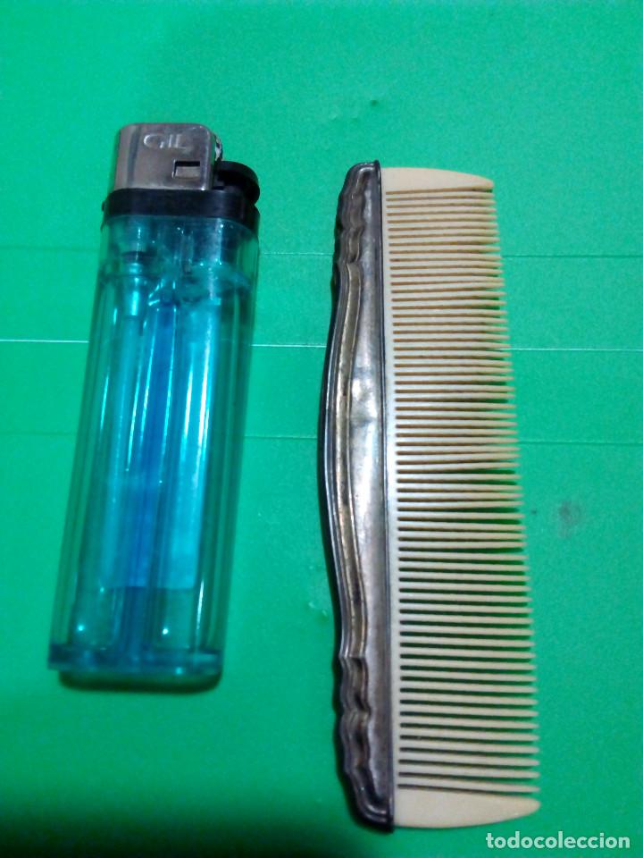 Antig&uuml;edades: ANTIGUO PEINE CON FUNDA DE PLATA - Foto 1
