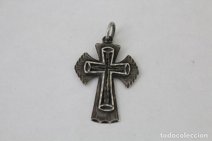 Antig&uuml;edades: cruz antigua en plata de ley - Foto 3