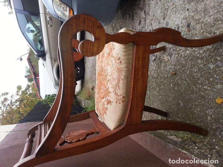 Antig&uuml;edades: SILLON DE CAOBA MACIZA S.XIX - Foto 3
