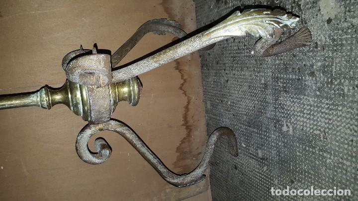 Antig&uuml;edades: LAMPARA PIE BRONCE - Foto 4
