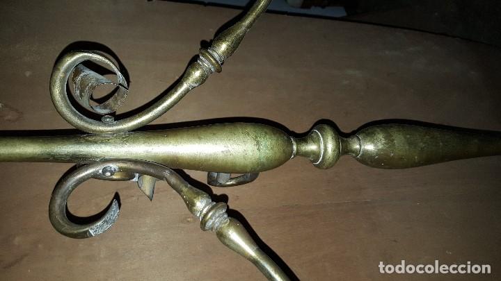 Antig&uuml;edades: LAMPARA PIE BRONCE - Foto 7