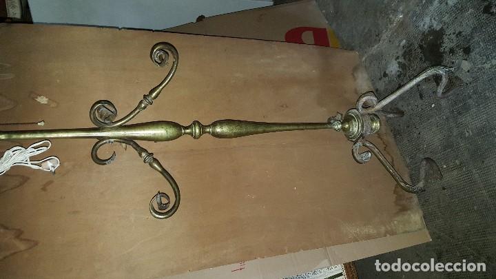 Antig&uuml;edades: LAMPARA PIE BRONCE - Foto 8