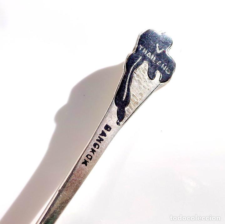 Antig&uuml;edades: CUCHARILLA DE PLATA DE BANGKOK - TAILANDIA - Foto 2