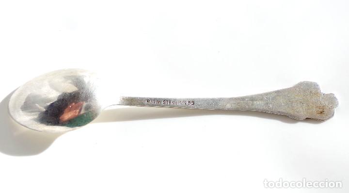 Antig&uuml;edades: CUCHARILLA DE PLATA DE BANGKOK - TAILANDIA - Foto 3