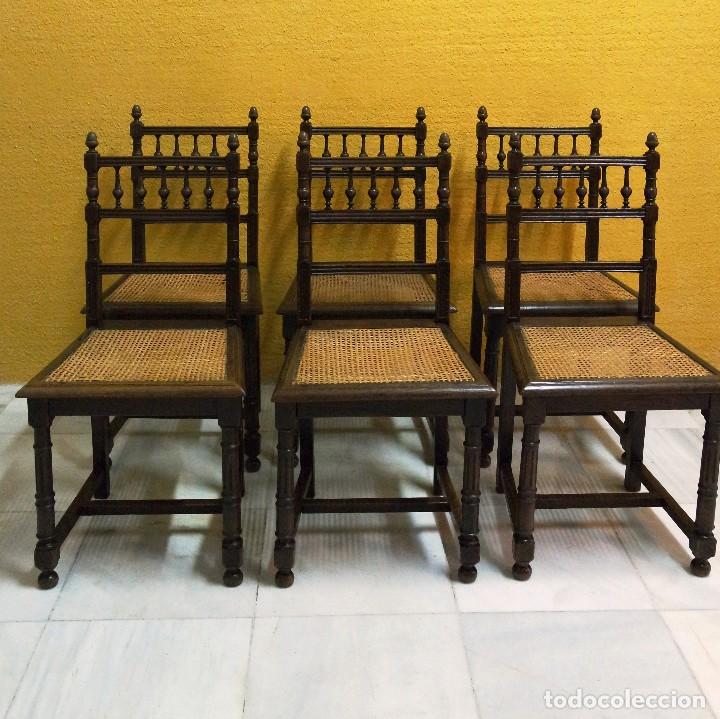 Antig&uuml;edades: 6 SILLAS ALFONSINAS. REF. 5926 - Foto 2