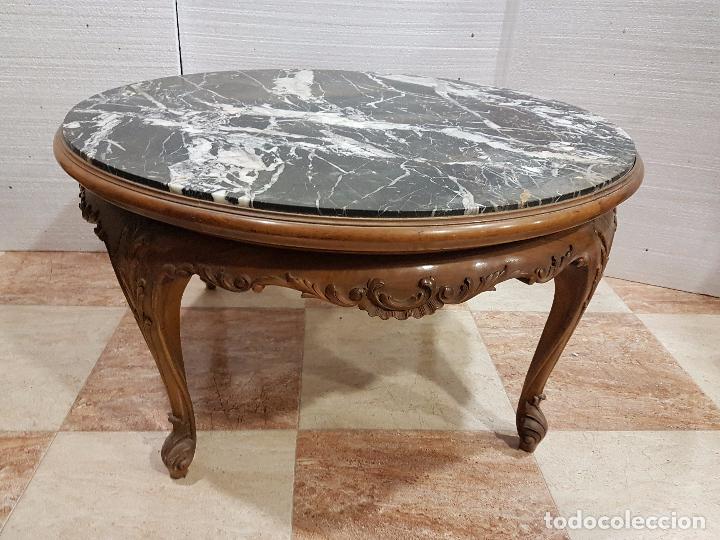 Antig&uuml;edades: MESA AUXILIAR DE NOGAL LUIS XV - Foto 1