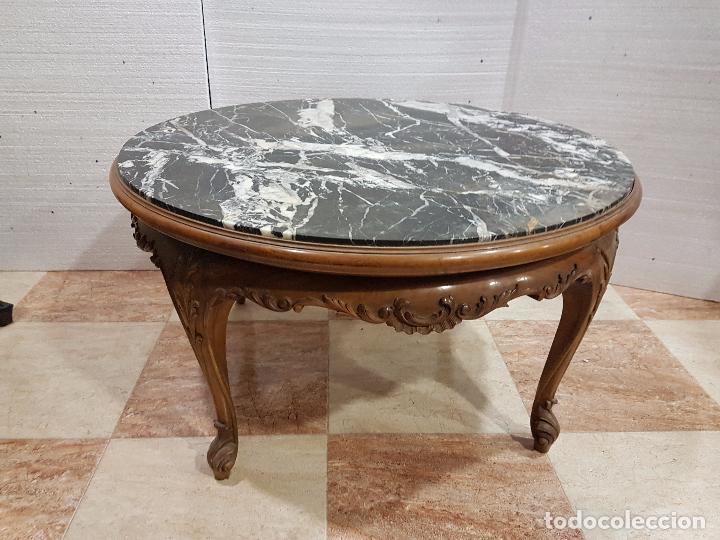 Antig&uuml;edades: MESA AUXILIAR DE NOGAL LUIS XV - Foto 3