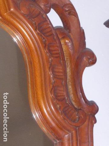 Antig&uuml;edades: ANTIGUO ESPEJO DE MADERA TALLADA - Foto 3