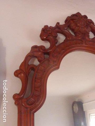 Antig&uuml;edades: ANTIGUO ESPEJO DE MADERA TALLADA - Foto 5