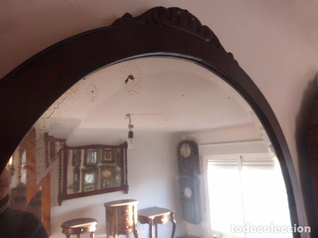 Antig&uuml;edades: ANTIGUO ESPEJO DE MADERA TALLADA - Foto 4