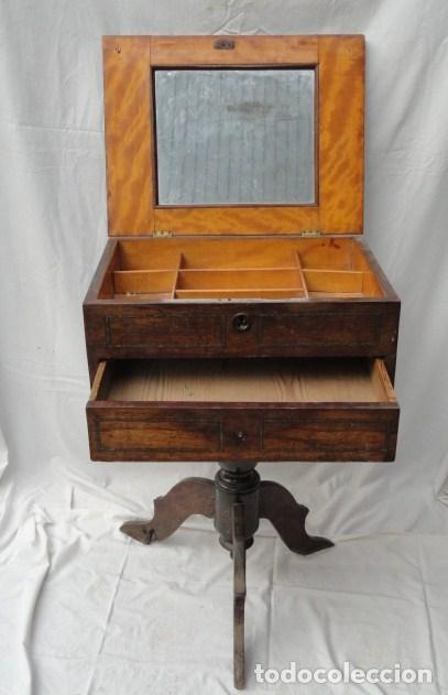 Antig&uuml;edades: ANTIGUO COSEDOR ISABELINO. MESA AUXILIAR. - Foto 8