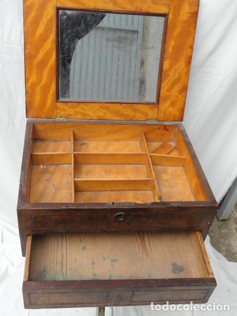 Antig&uuml;edades: ANTIGUO COSEDOR ISABELINO. MESA AUXILIAR. - Foto 9