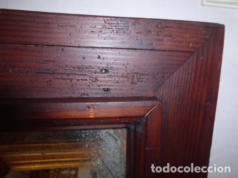 Antig&uuml;edades: ESPEJO DE MADERA MUY ANTIGUO - Foto 3
