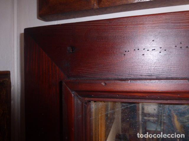 Antig&uuml;edades: ESPEJO DE MADERA MUY ANTIGUO - Foto 4