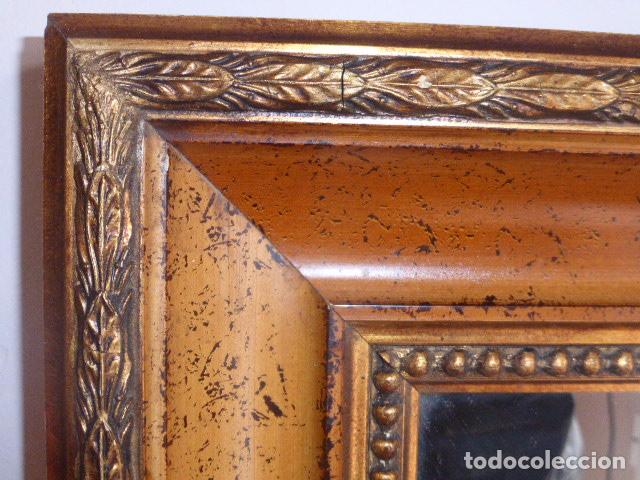 Antig&uuml;edades: ESPEJO CON MARCO EN COLOR ORO Y MADERA - Foto 1