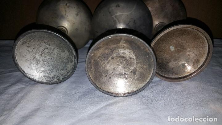 Antig&uuml;edades: TRIO COPAS METAL - Foto 3