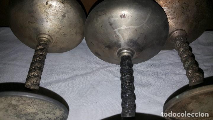 Antig&uuml;edades: TRIO COPAS METAL - Foto 4