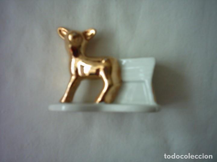 Antig&uuml;edades: ANTIGUO PALILLERO DE PORCELANA. MARCA K ESTAMPADA EN LA BASE. 8 X 7 X 4,5 Cm.