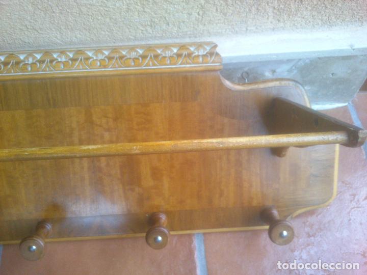 Antig&uuml;edades: ANTIGUO Perchero 4 perchas - Foto 3