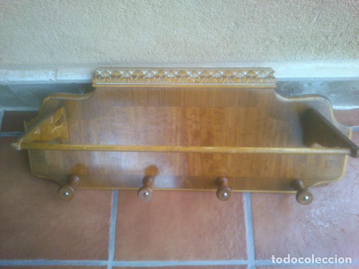 Antig&uuml;edades: ANTIGUO Perchero 4 perchas - Foto 6